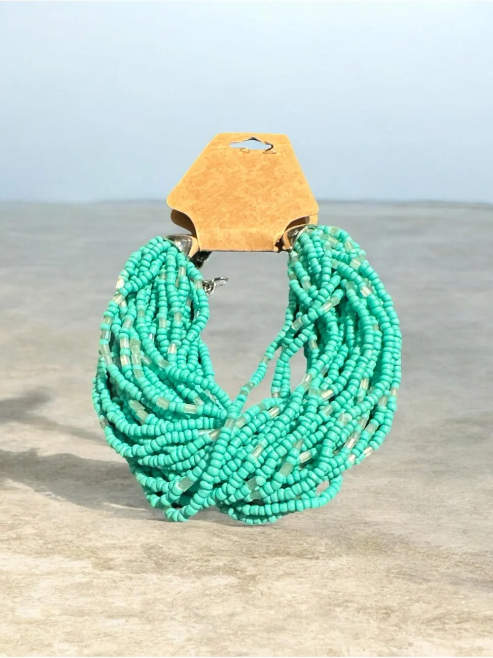 Turquoise Multi-Strand Beaded Bracelet - Women Jewelry 290